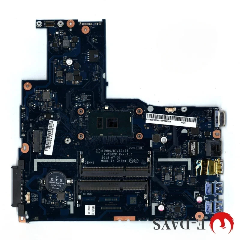 High QualityFor Lenovo B51-80 Laptop Mainboard LA-D102P Motherboard With 4405U CPU DDR3 100% Tested Okhigh - Quality.