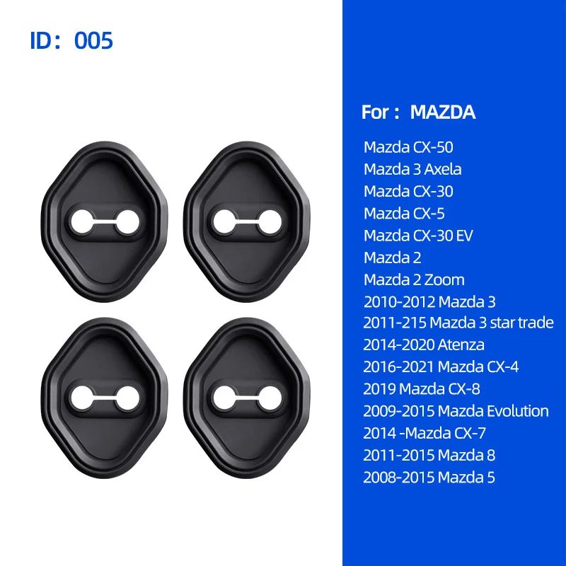 For Mazda 2 Zoom 3 5 8 Axela Atenza CX-50 CX30 CX-4 CX-8 CX-7,Silicone Car Door Lock Cover Silent Shock-absorbing Anti-collision