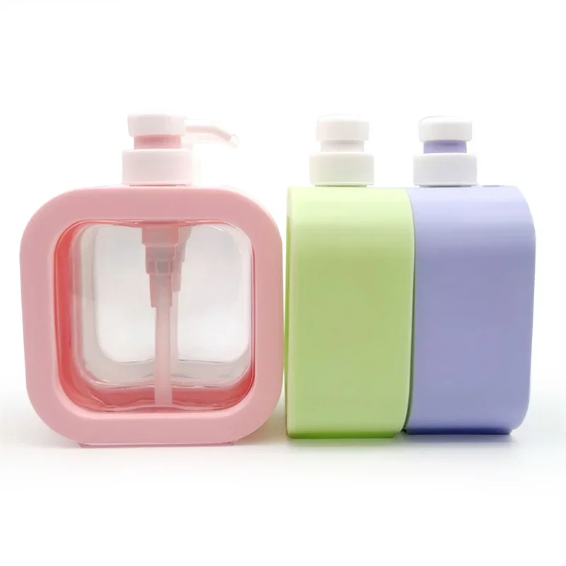 300/500ml Bathroom Soap Dispensers Refillable Lotion Shampoo Shower Gel Holder Portable Empty Bottle