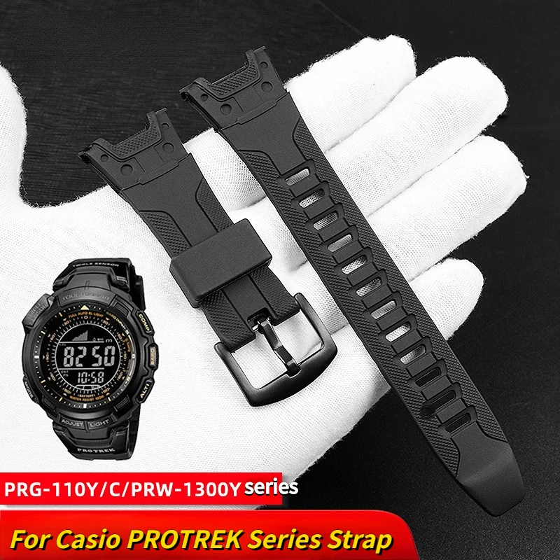 para-casio-protrek-assista-prg-110y-prg-110c-prw-1300y-prw-1500y-prg-130y-resina-esportes-cinta-26mm-pulseira-de-silicone-acessorios