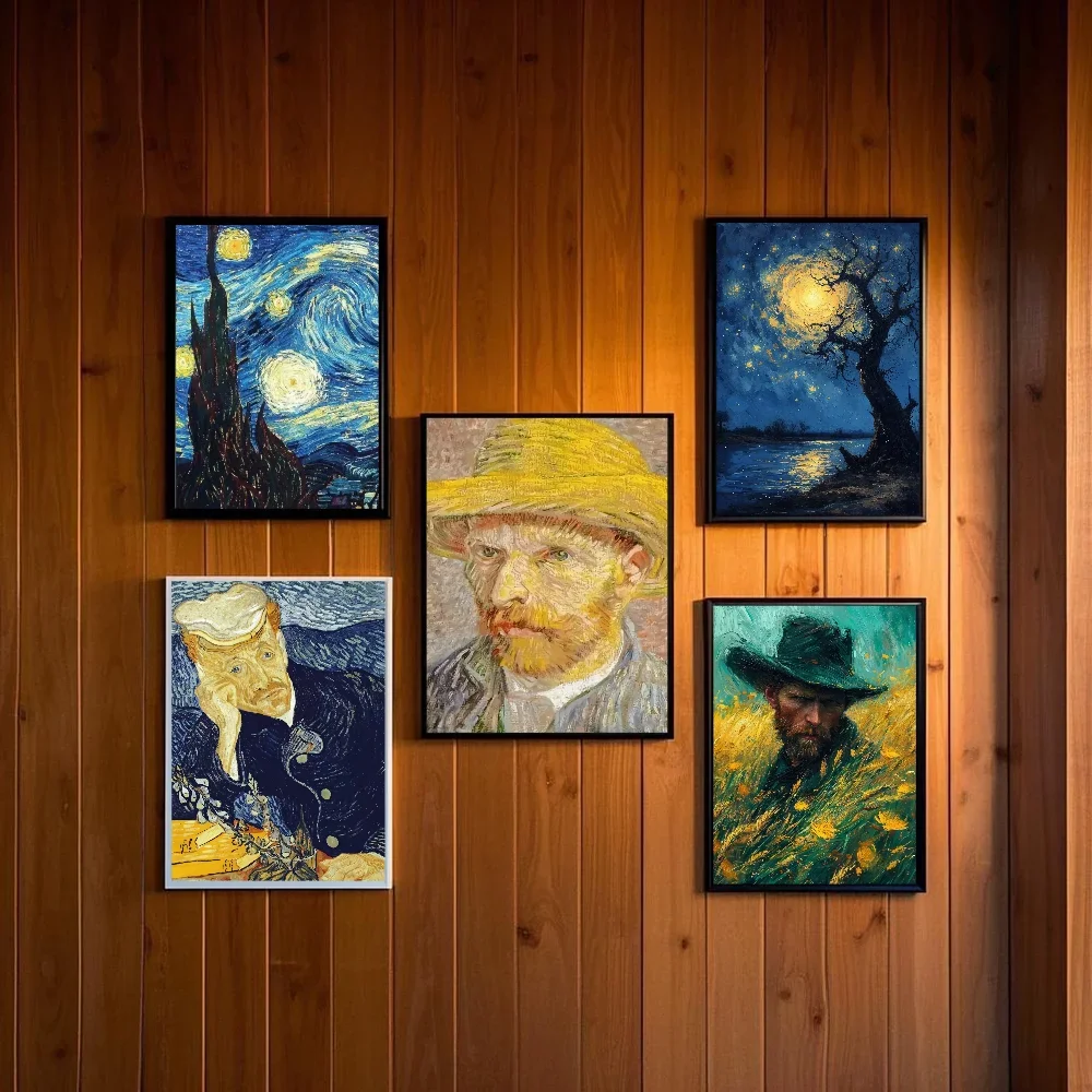 V-Vincent Van Gogh Writings Poster art sticky wall waterproof home living room bedroom bar aesthetic decoration