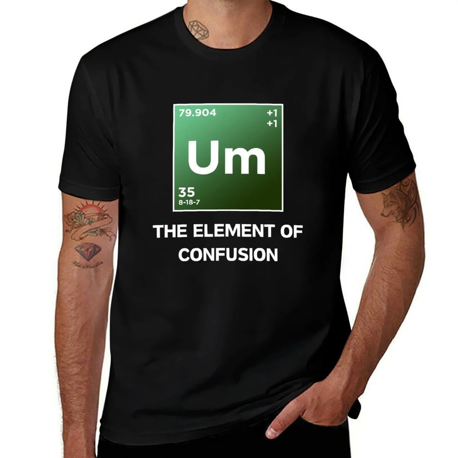

Um The Element of Confusion T-Shirt blue archive custom shirt Aesthetic clothing graphic t shirts mens cotton t shirts