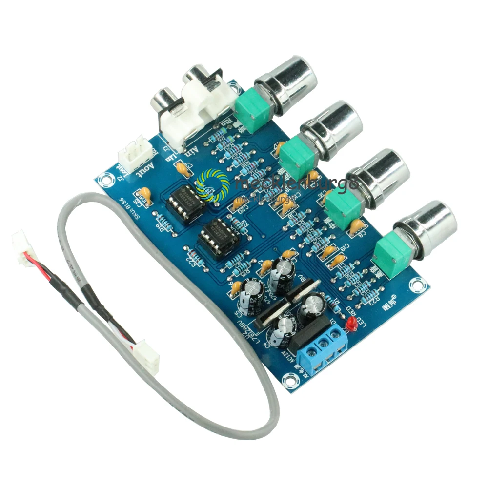 NE5532 Stereo Pre-amp Preamplifier Tone Board Audio 4 Channels Amplifier Module 4CH CH Control Circuit Telephone Preamp