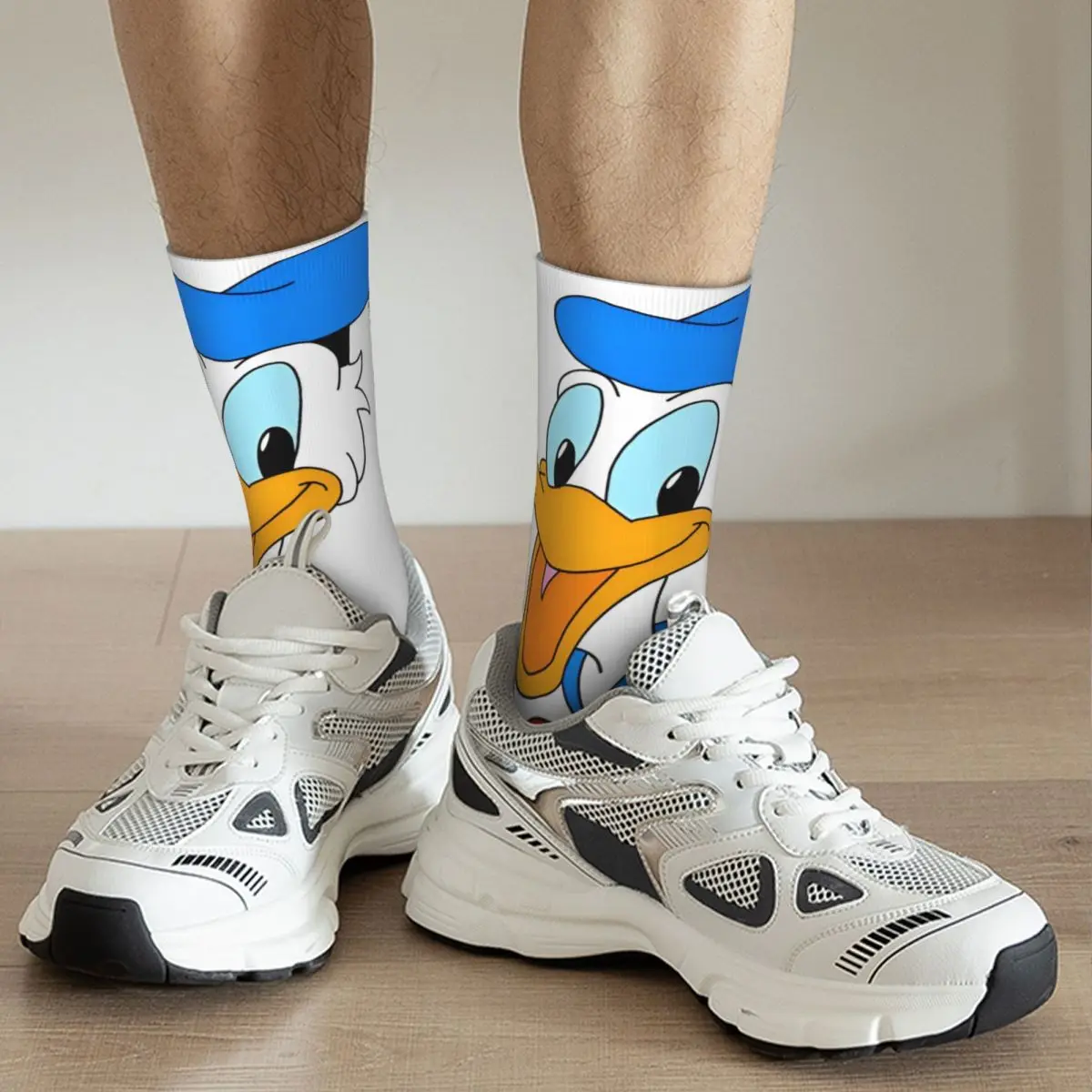 Cartoon Donald Duck Goofy Merch Crew Socks Cozy Mickey Minnie Graphic Middle Tube Sock Cute for Wonderful Gifts