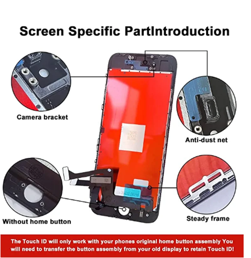 Pantalla LCD AAA +++ para iPhone 6S 7 8, digitalizador de pantalla táctil 3D para iPhone X XS XR 11 12 PRO MAX, sin píxeles muertos