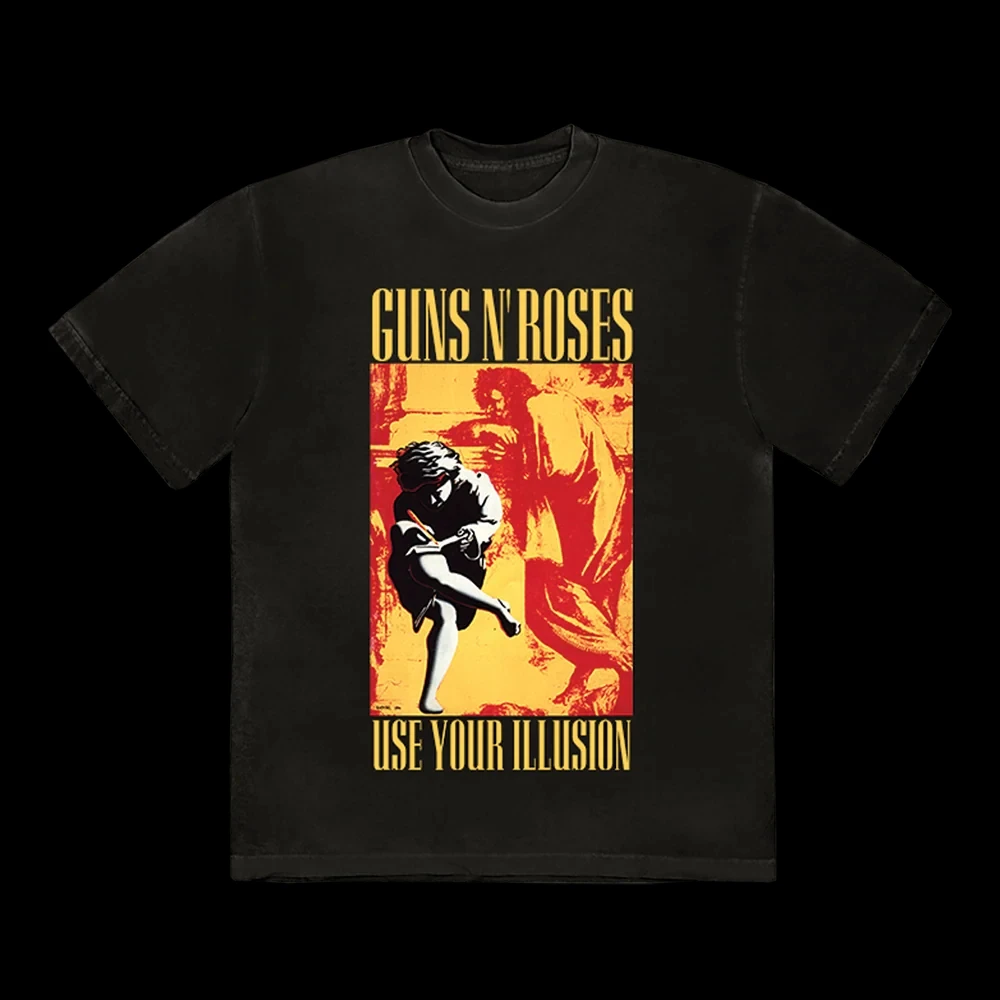 Guns N Roses Rock Band Graphic T‑Shirt Unisex Short Sleeve Casual Top Retro Music Fan Tee Streetwear for Rock Music Lovers