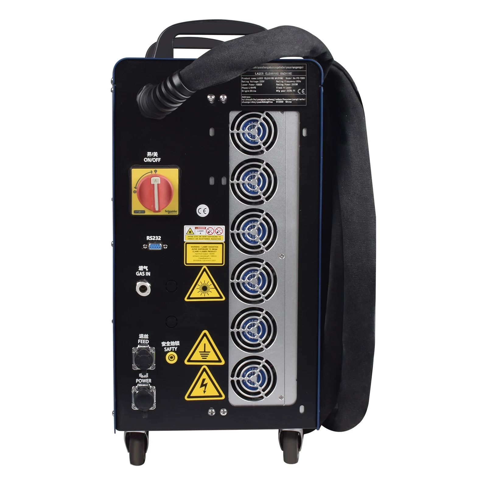 2000W Air-Cooled Laser Cleaning Machine Portable Handheld Rust Paint Oxide Removal Cleaner 110V/220V CE