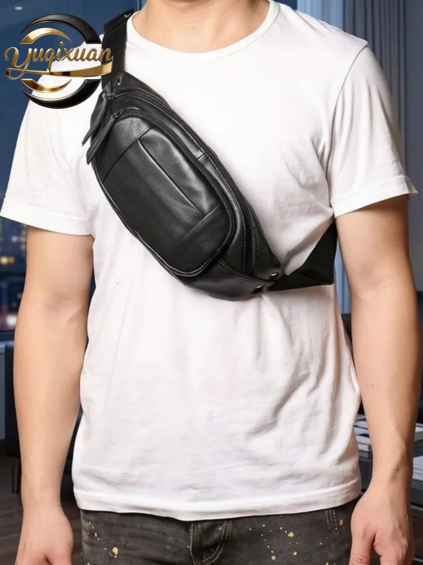 yuqixuan-new-leather-crossbody-bag-unisex-casual-versatile-large-capacity-phone-bag-men's-chest-bag-women's-waist-bag