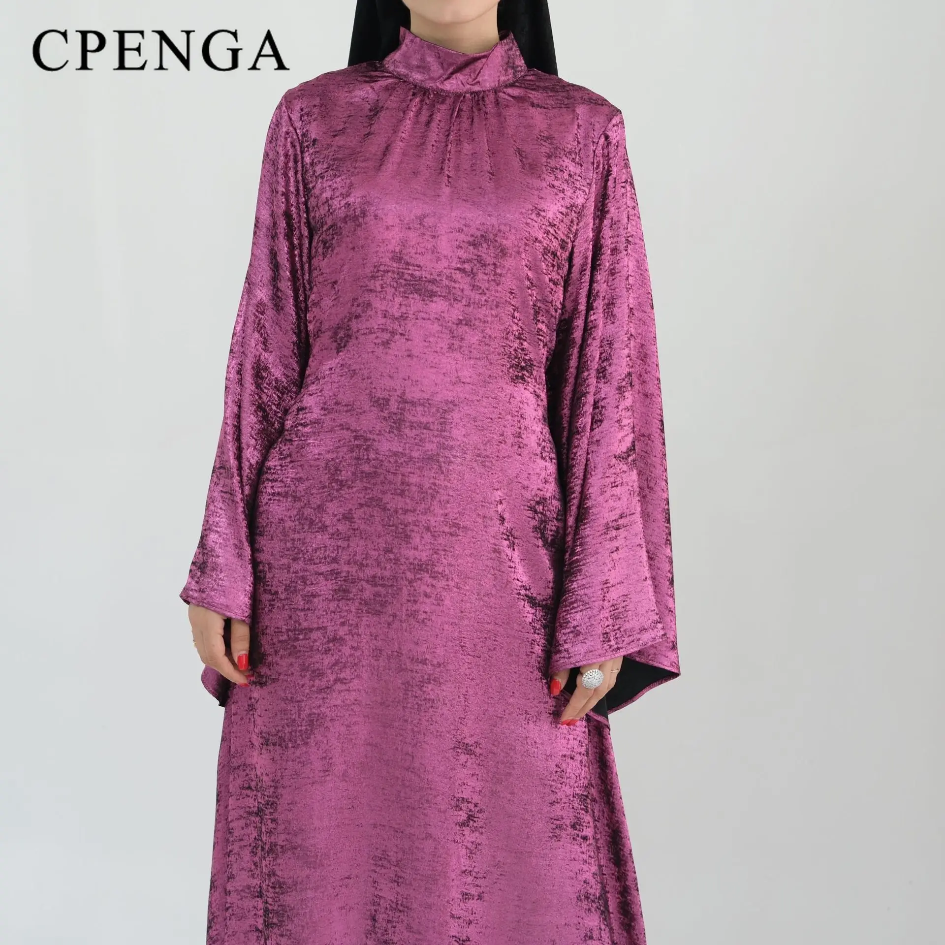 

Luxury Dubai Muslim Modest Dress for Women Elegant Arab Plain Abaya Party Jalabiya Clothing Islam Fashion Turkey High Waist Gown