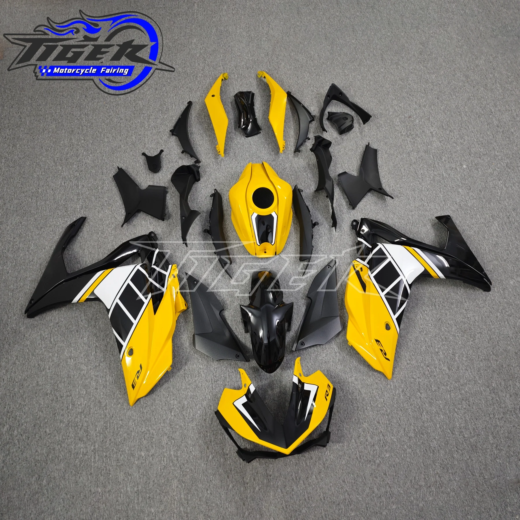 The Motorcycle Fairing Suitable for YAMAHA R25 15 16 17 18 years 2015 2016 2017 2018 Fairing matting Black