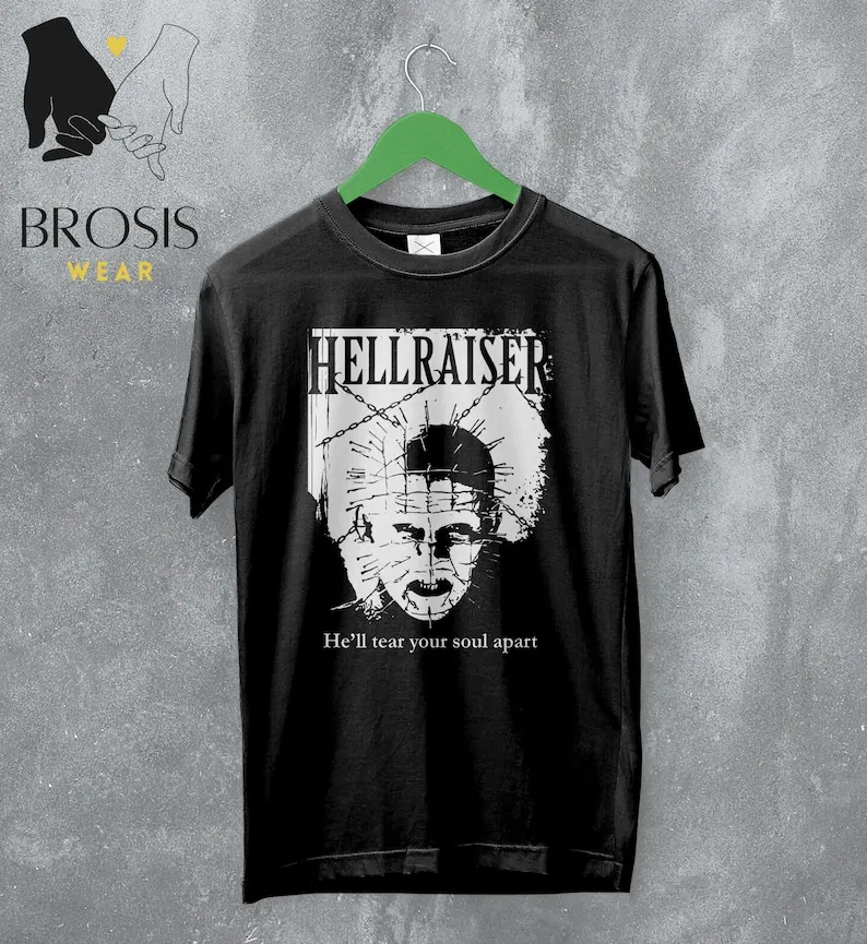 Hellraiser T-shirt, Horror Thriller Movie, Vintage Hellraiser Inspired 90's Graphic Tee, Movie Cult, Gothic, Gifts Idea