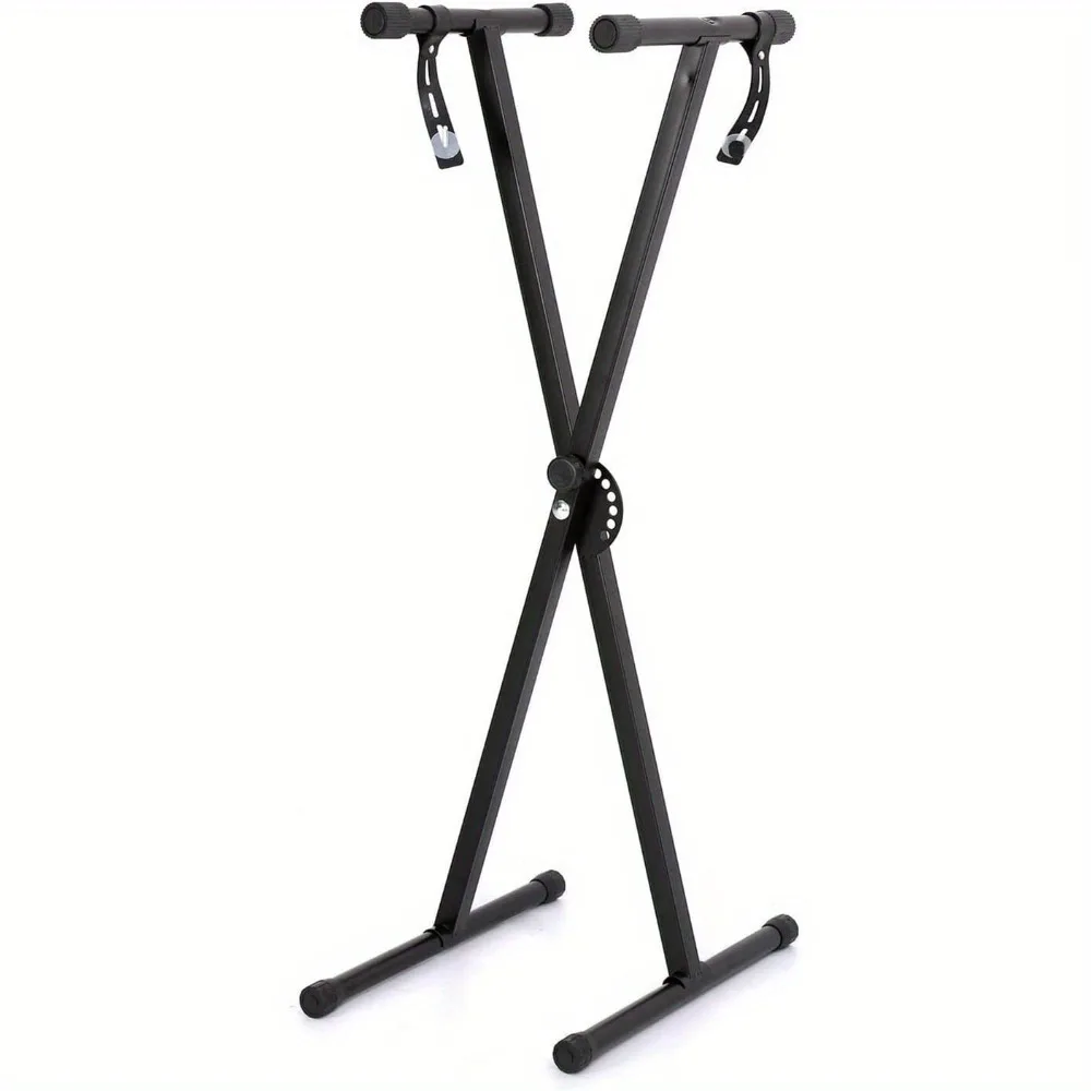 Piano Keyboard Stand with Locking Straps X-Stand Music Keyboard Standard Portable Stand 7 Adjustable Height Positions for Electr