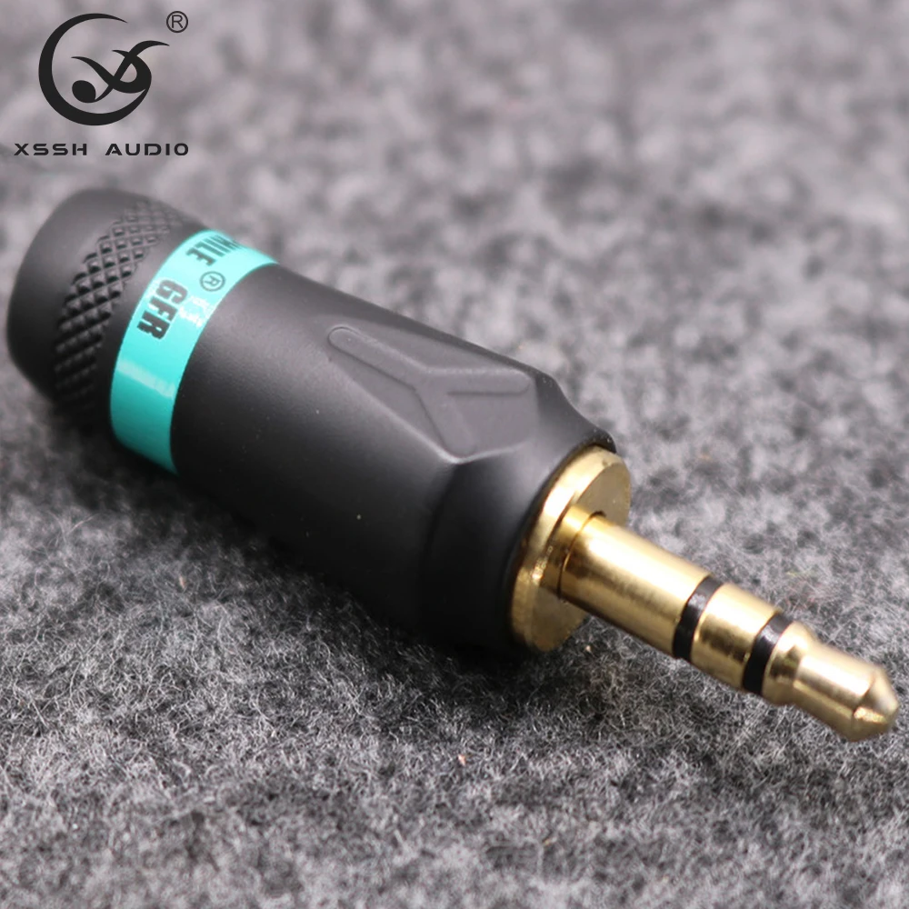 10 Stück YIVO Hi-End vergoldeter Audio-Kopfhörer-Kopfhörerstecker 3,5 mm 3,5 Stereo 1/8 Zoll Klinkenstecker 6 mm Max. Durchmesser für Kabel