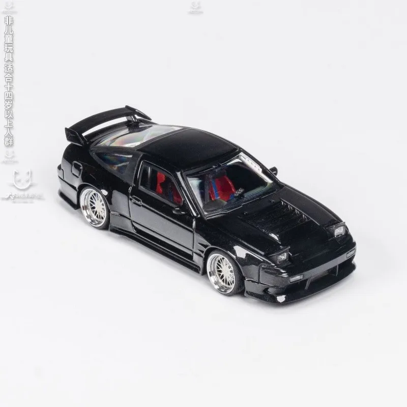 Diecast 1/64 Size Micro Turbo 180SX TPYE X Car Model Nissan Alloy Car Model Toys for Boys Collection Display Hobby Original Box