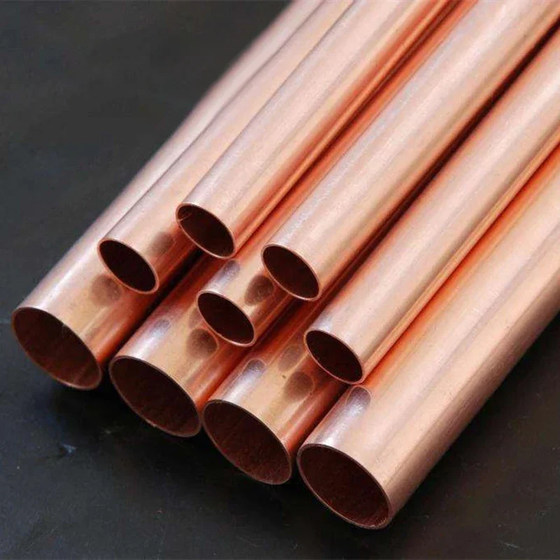 2pcs Purple Copper Straight Pipe Outer Diameter 3mm 4mm 5mm Hollow Hard Copper Tube Wall Thickness 0.5mm 1mm Length 500mm