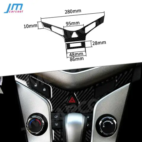 자동차 에어컨 스위치 버튼 패널 Chevrolet Cruze 2009-2015 액세서리 용 탄소 섬유 트림 프레임 커버 스티커