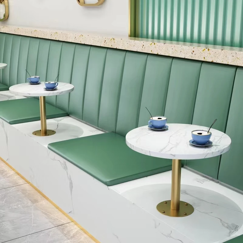 Modern Wall Round Table for Cafe Commercial Furniture Space Saving Breakfast Bar Counter Nordic