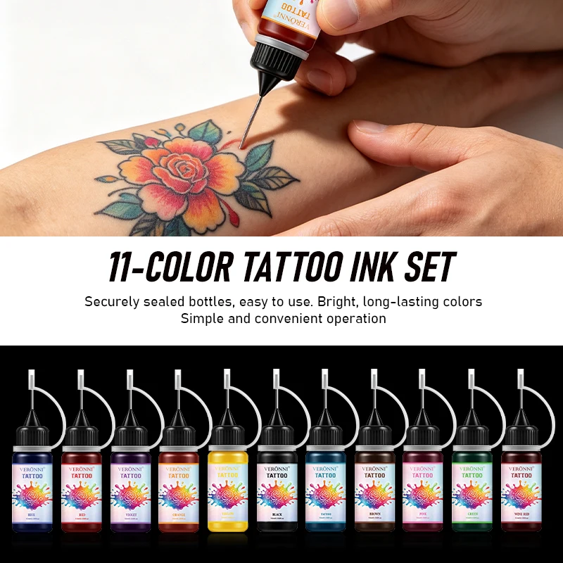 11 piezas de crema de henna colorida, pura, natural y orgánica, crema de henna marrón para tatuajes, tatuaje temporal, crema de henna semipermanente para tatuajes