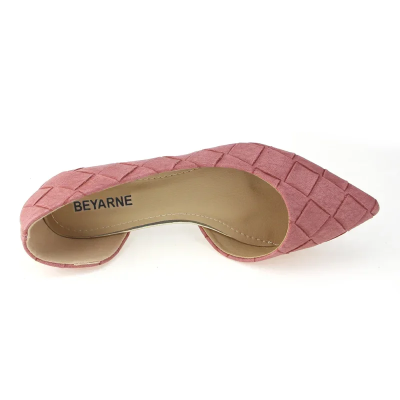 Beyarne Vrouwen D'orsay Flats Lente Herfst Wees Teen Ondiepe Mond Vrouw Basic Flats Schoenen Dames Casual Single Schoenen Roze