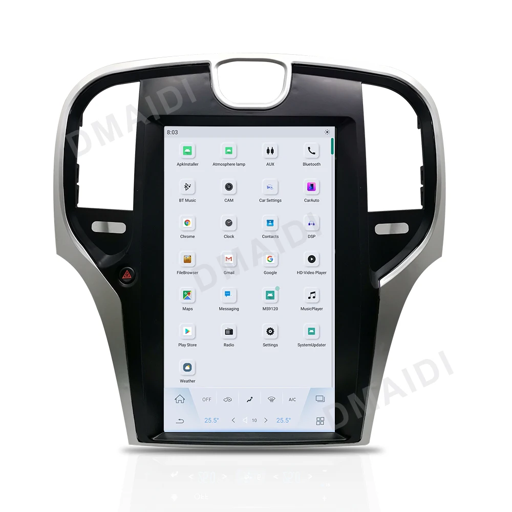 Qualcomm Android 11 Vertical Screen Radio Stereo Multimedia Player For Chrysler 300C 2013-2019 CarPlay Auto GPS Navigation DSP