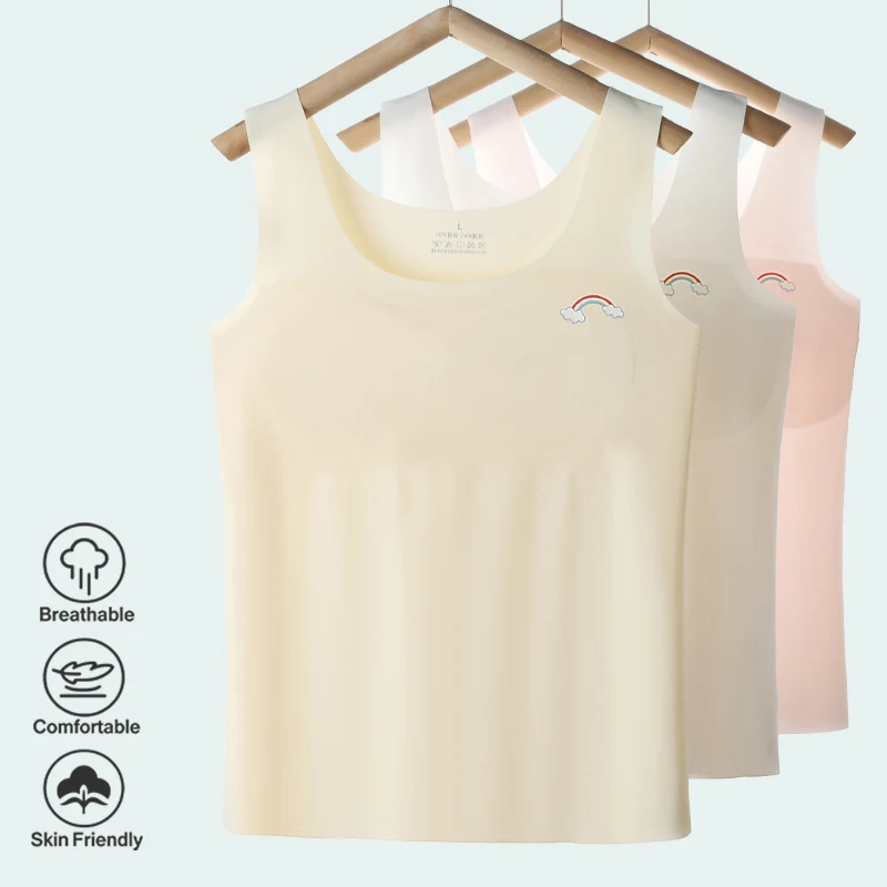 Underwear for female students during the first stage of development, breathable and anti protrusion point for girls, vest for gi