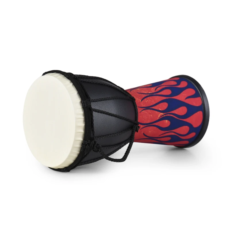 4 Inch African Drum Portable Hand Drum Lightweight Hand Clapping Drum Bongo Drum for Beginner Traditional Percussion Instrument