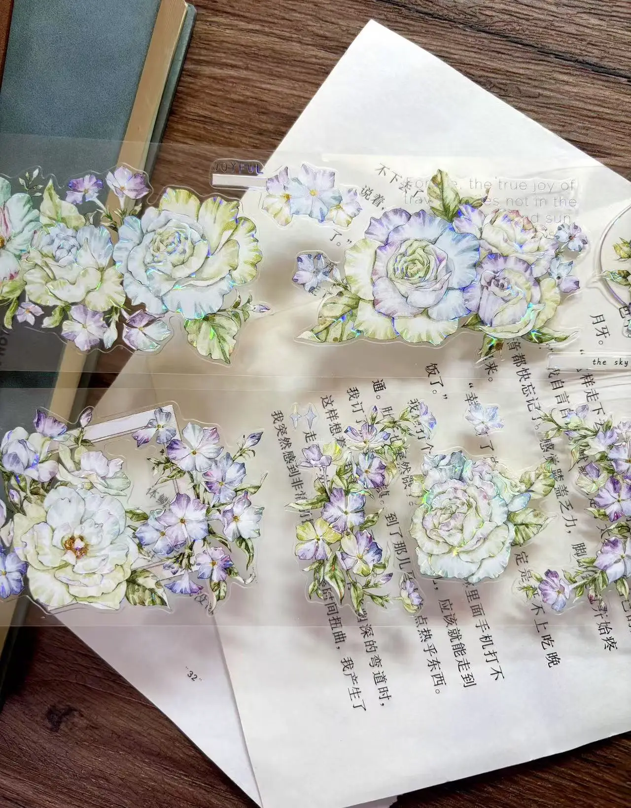 

ZiYuanSu Studio винтажная простая синяя цветочная лента Васи DIY изготовление карточек план для скрапбукинга декоративная наклейка