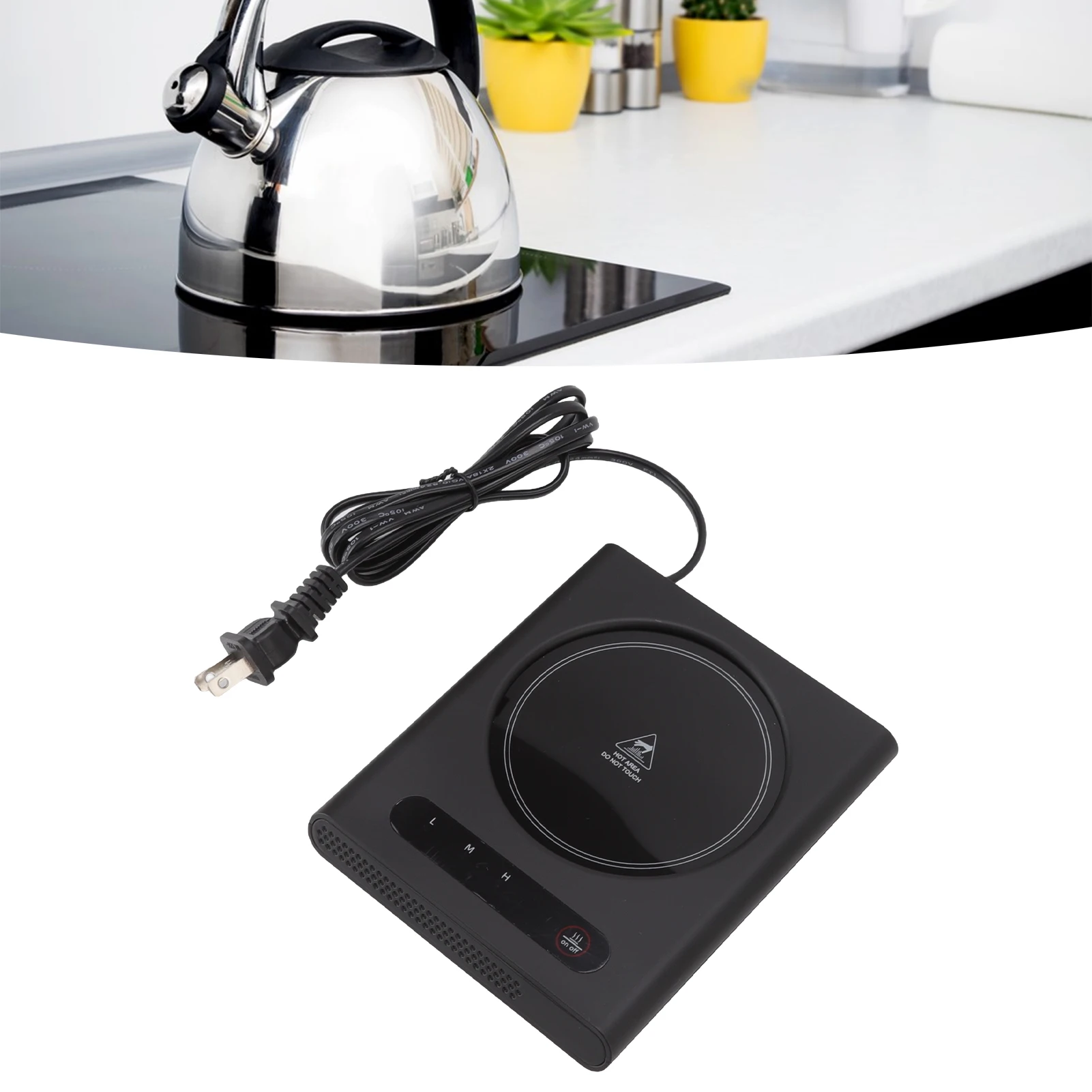 Aquecedor de canecas com ajuste de temperatura de 3 níveis, resistente a altas temperaturas, aquecedor de copos de mesa