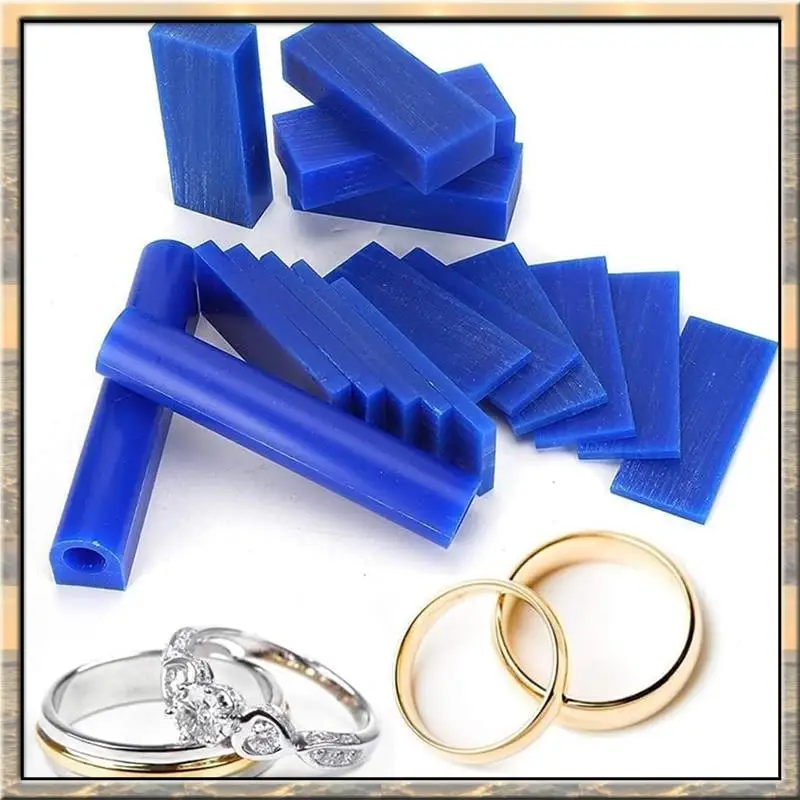 

15PCS Jewelry Wax Block + 2PCS Castingwax Hole Tube Blue Wax For Creating And Designing Rings Jan.