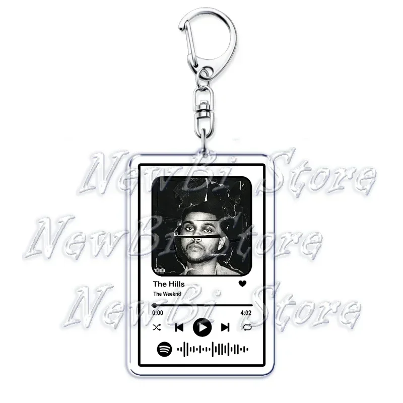 The Weeknd Music Keychain for Women Accessories Kid Music Starboy Blinding Lights Die for You The Hills Keying Jewelry Fans Gift