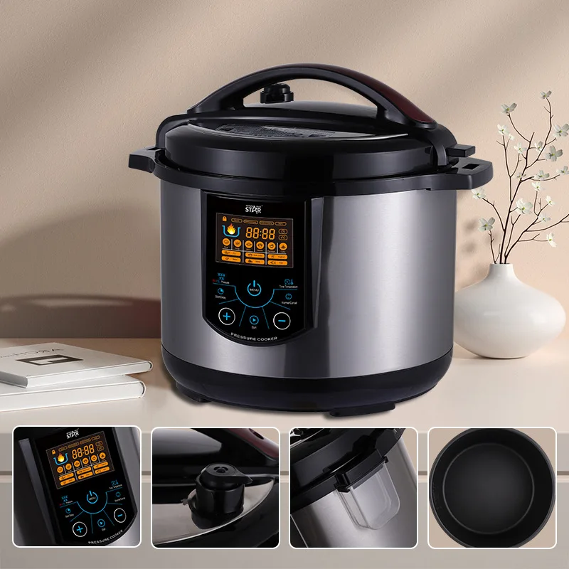 Electric Rice Cooker 10L IMD Full Touch Panel Pressure Cooker Multi-function Stainless Steel Commercial or Household