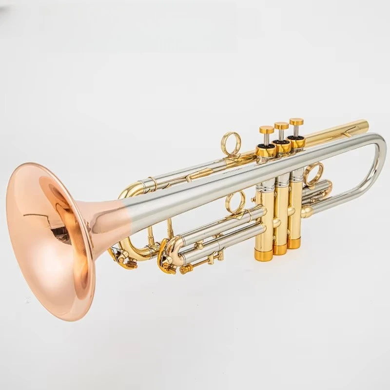 Trumpet in B Nickel Silver Body Phosphor Bronze Bell Two-Tone Finish Professional-Grade Designed for Orchestral Use
