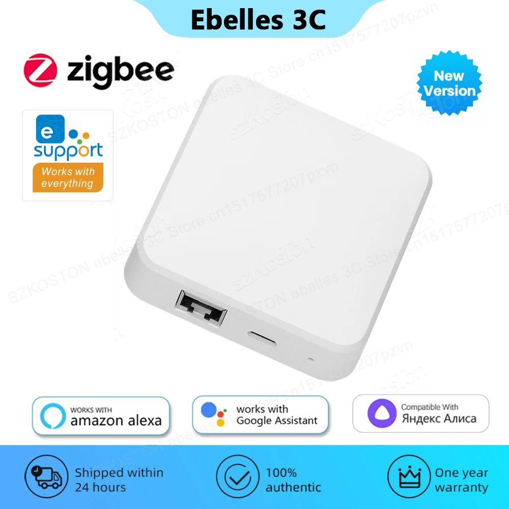 eWeLink APP ZigBee 3.0 Wired Gateway Hub RJ45 Network Cable Ethernet ZB to WiFi Bridge Hub Works with Alexa Google Alice Salute