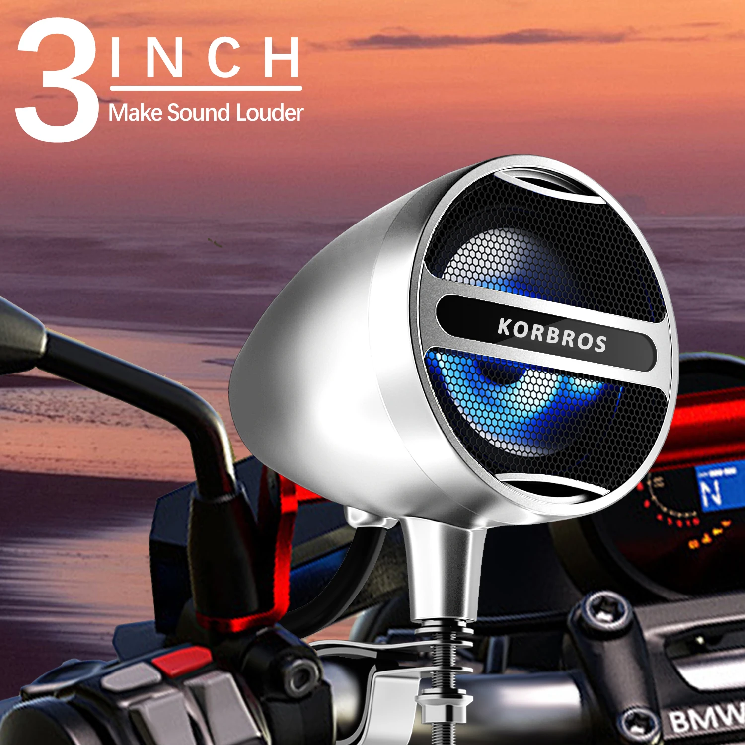 Bluetooth Speaker Waterproof - Speaker Bluetooth Motor Berbahan Logam Tahan