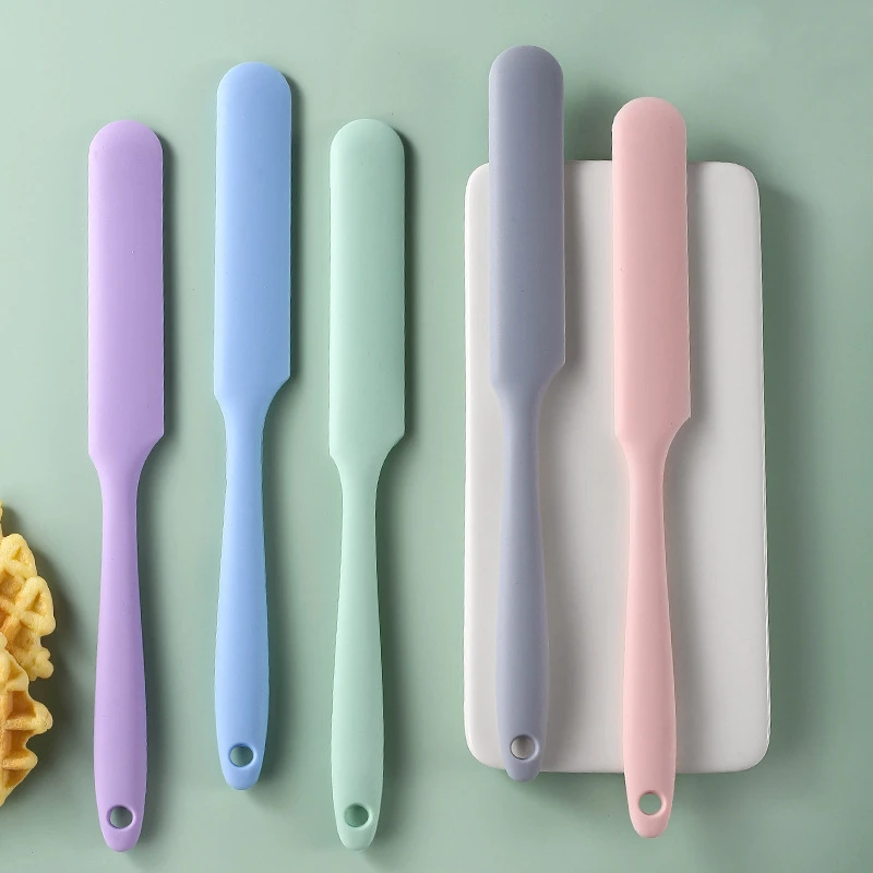 Soft Long Handle Silicone Cake Spatula Pastry Blenders Chocolate Cream Scraper Non-stick Cookie Cutter Kitchen Baking Tools