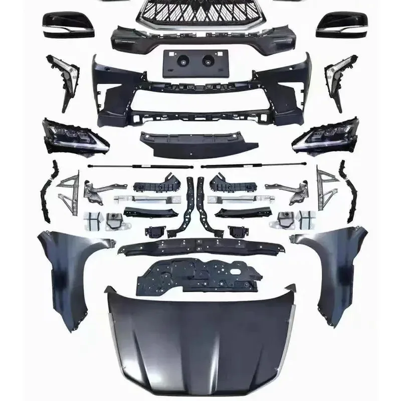 Обновленный комплект кузова для Lx 570 2009 Обновление до 2021 автомобильных запчастей, передние автомобильные бамперы