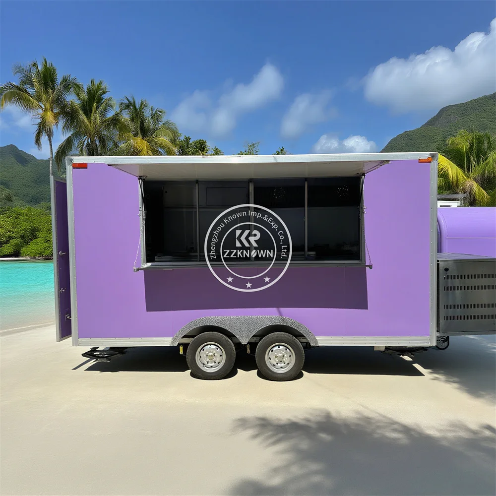 

Mobile Ice Cream Cart Concession Hot Dog Coffee Kiosk Street Food Trailer Concession Food Truck With Full Kitchen