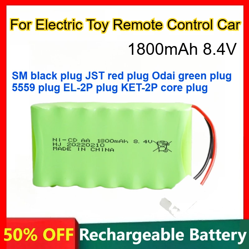 

8.4V 1800mAh Nickel-cadmium Batteries for Electric Toy Remote Control Car Large Capacity Rechargeable Batteries High Quality
