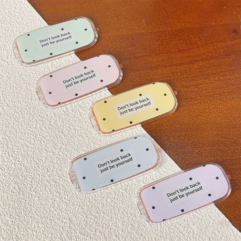 Soporte de espejo de moda para teléfono móvil, accesorio plegable Invisible de lunares encantadores, soporte Universal