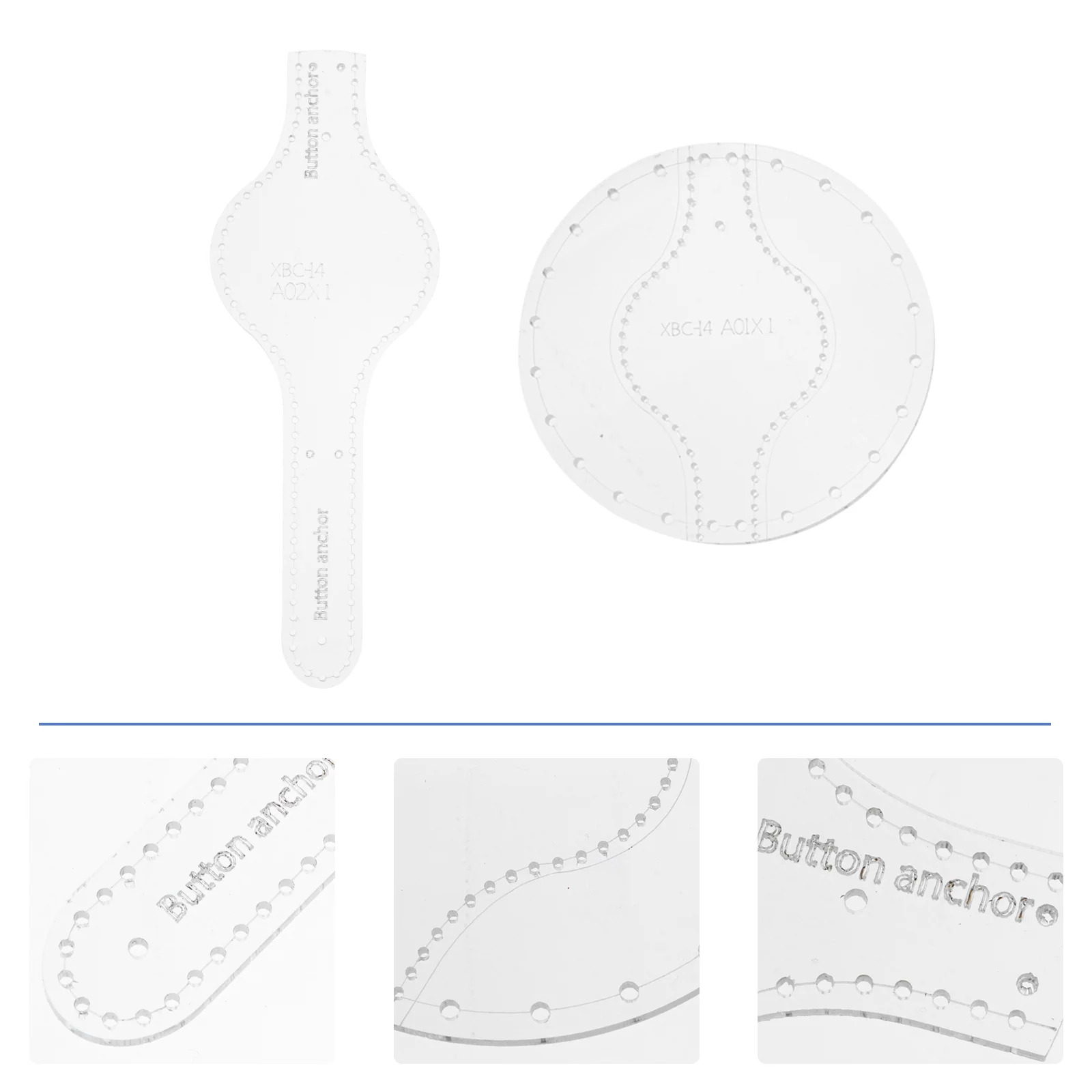 

2 Pcs Pattern Template Shoulder Bag Design Wallet Acrylic Purse Stencil Short Making Tool DIY