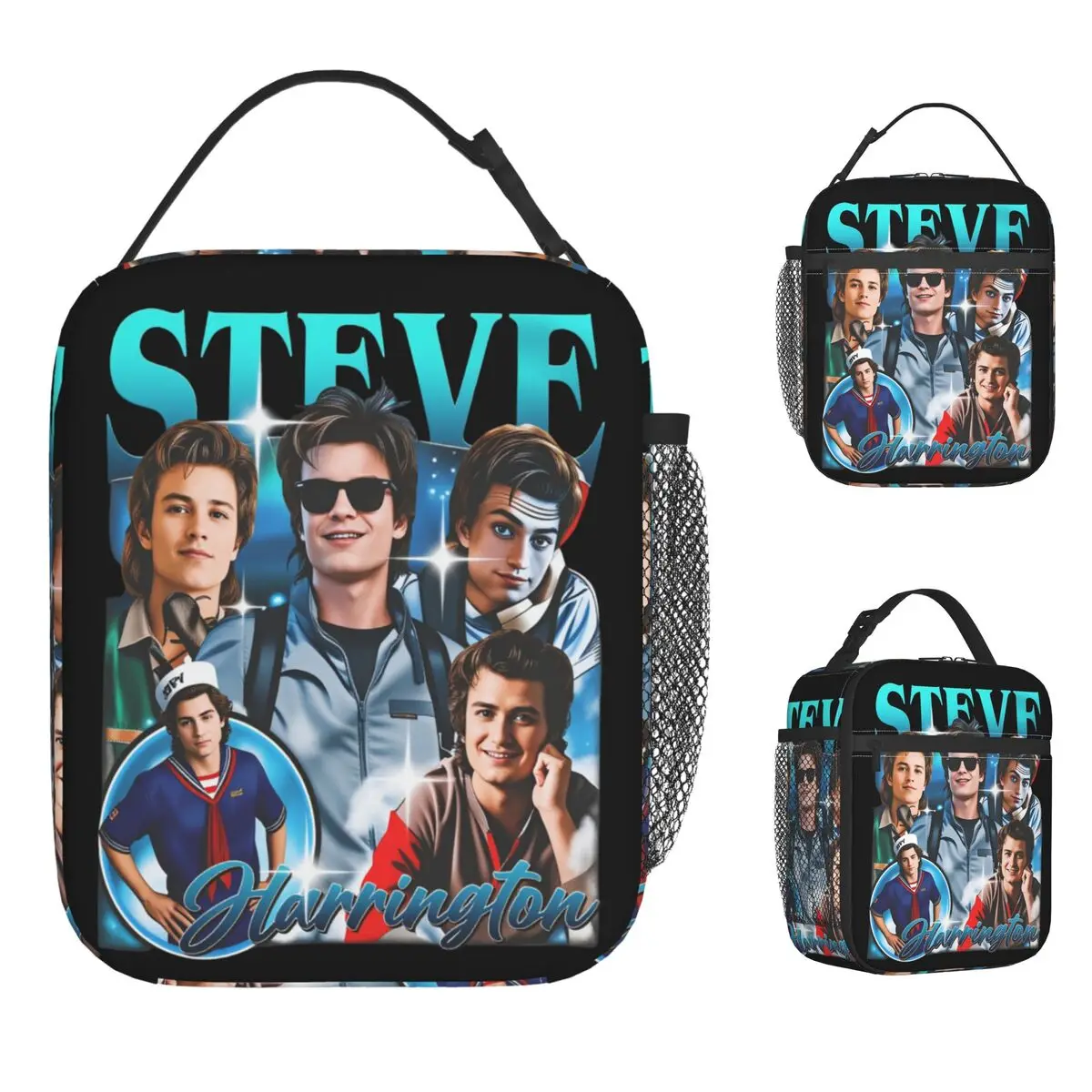 حقيبة غداء ستيف هارينجتون، صندوق غداء للنزهات للبالغين، حقائب طعام مقاومة للماء، حقيبة تبريد مريحة #1