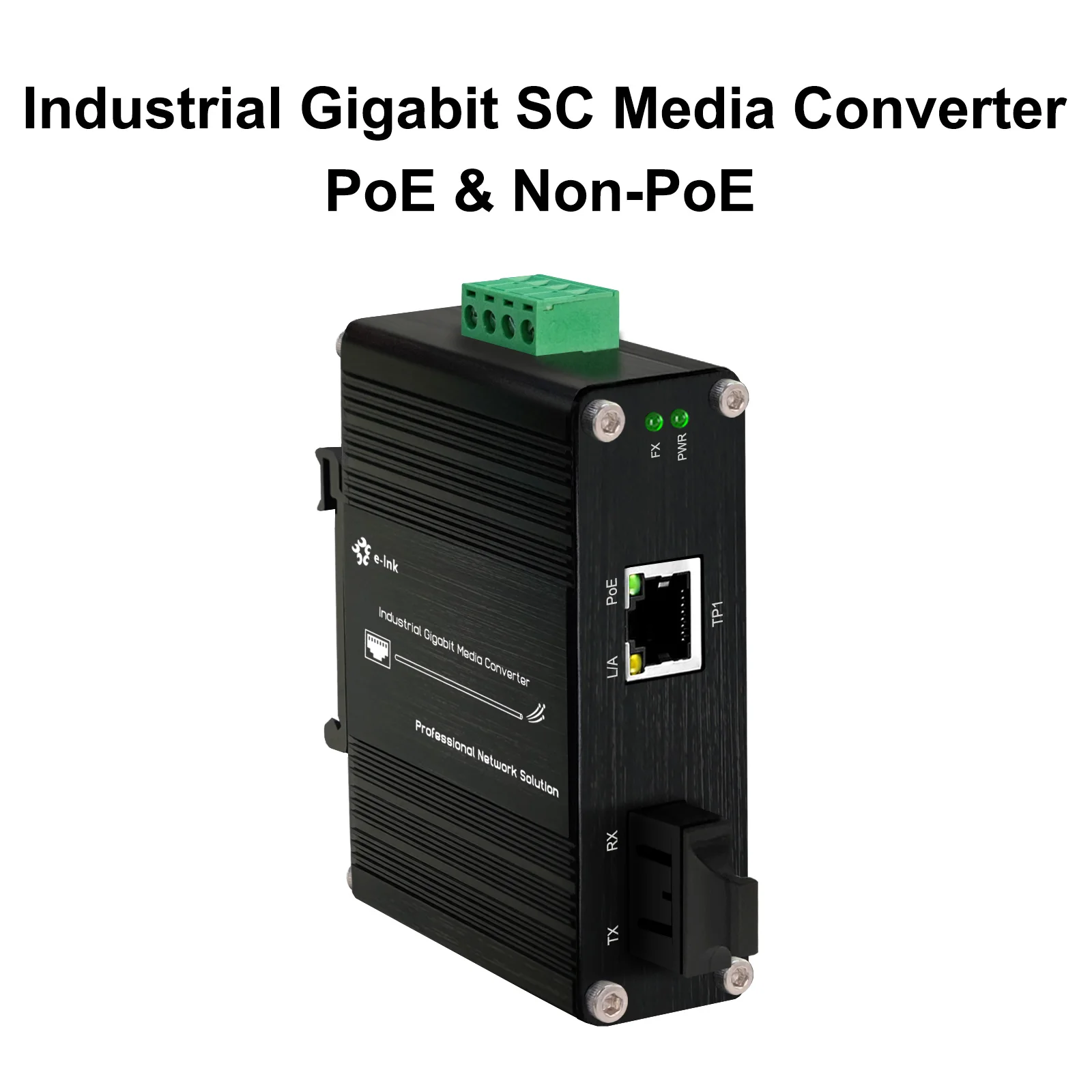 

Промышленный медиаконвертер Gigabit SC (PoE), одномодовый/многомодовый волоконный переключатель на Din-рейку SC 1RJ45 + 1 SC