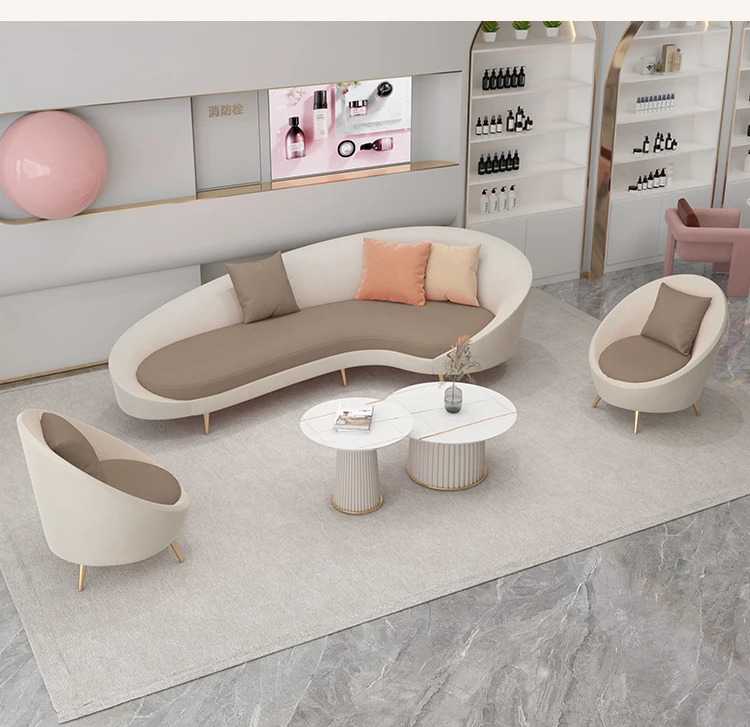 

Легкий роскошный современный офисный диван для приема для деловых встреч, переговоров, простой стиль салона красоты, популярный в отелях