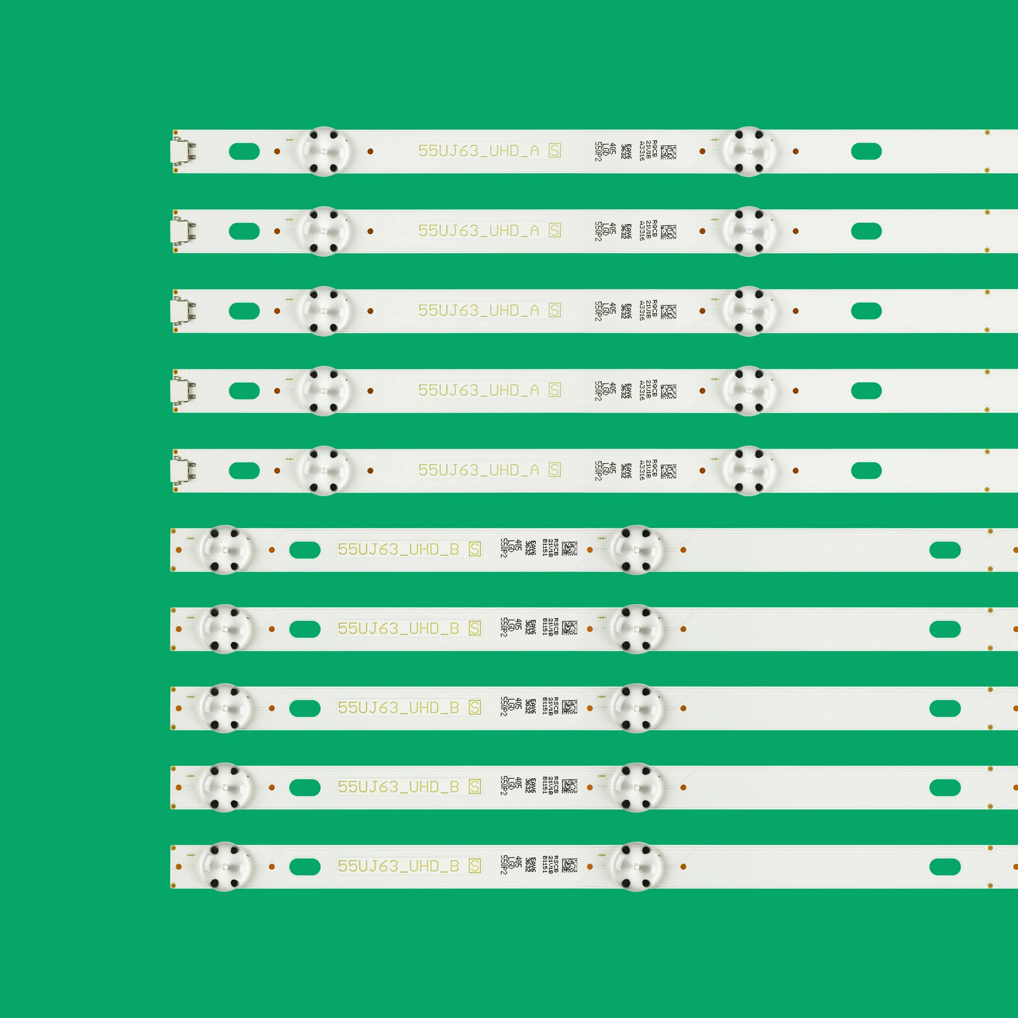 10 PCS/set LED Backlight Stip For 55UJ630V 55UJ6300 55UJ635V 55UJ63_UHD_A 55UJ63_UHD_B 55LJ55_FHD_A 55LJ55_FHD_B SSC_55LJ55