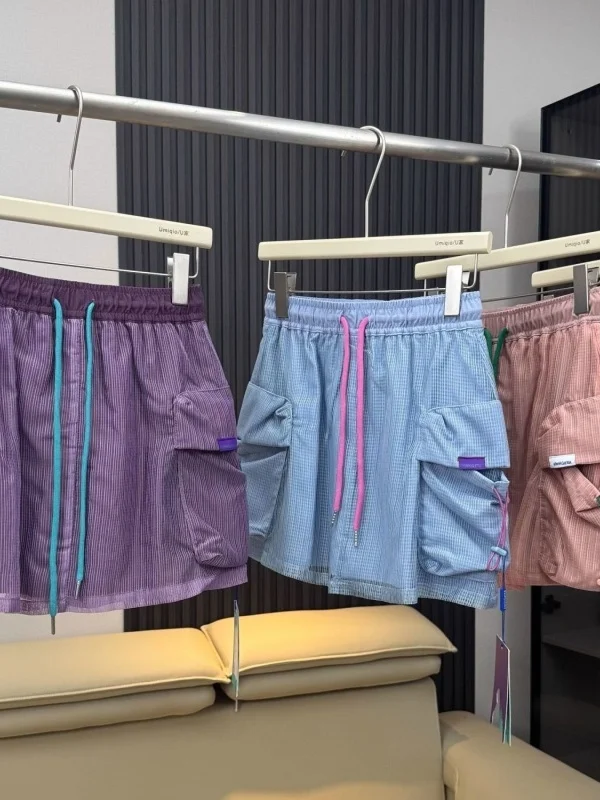 

Outdoor Brand Outlet Anti-Light Semi-Body Skirt Color Block Large Pocket Elastic Waist Workwear Short Skirt Korean Style Commute