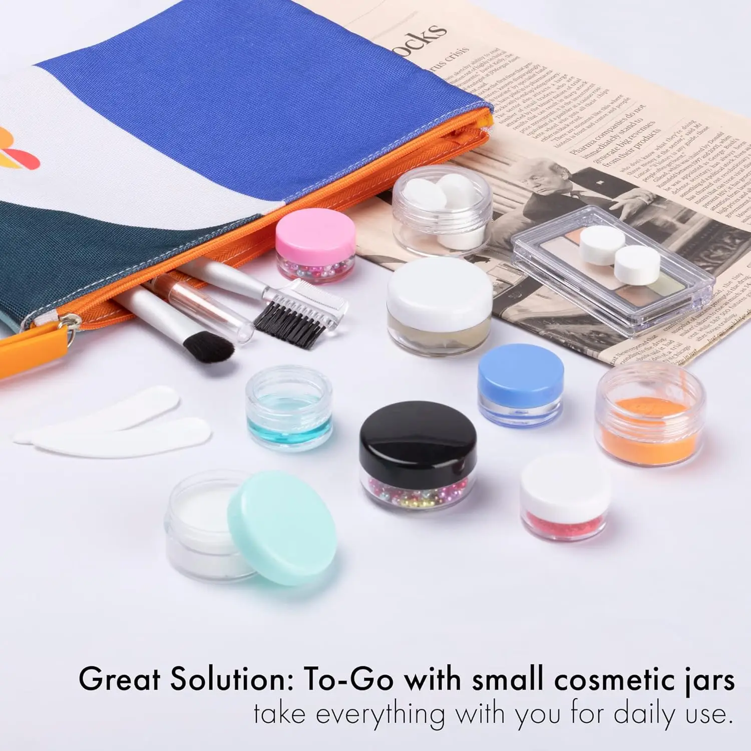 60 Stück 3 g Kunststoff-Kosmetikbehälter mit Deckel für Lotion, Cremes, Toner, Lippenbalsam, Make-up-Proben, Gläser, BPA-frei