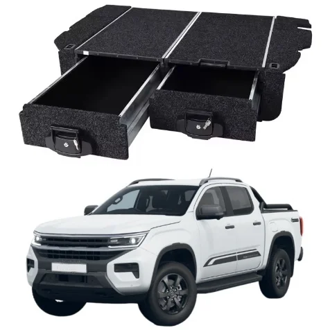 

Off-road Car Accessories Cargo Tool Box System With Roller Drawer For Volkswagen Amarok
