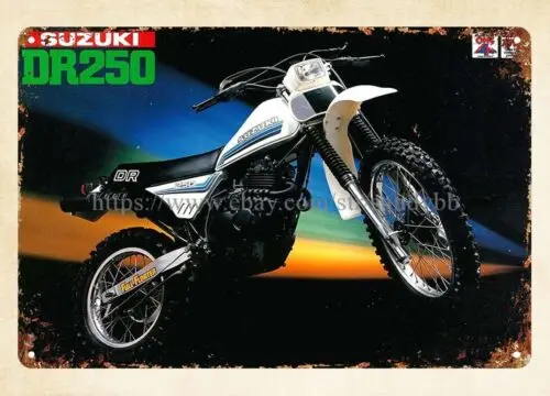 1982  motorcycle DR250 metal tin sign beautiful bedroom designs sign