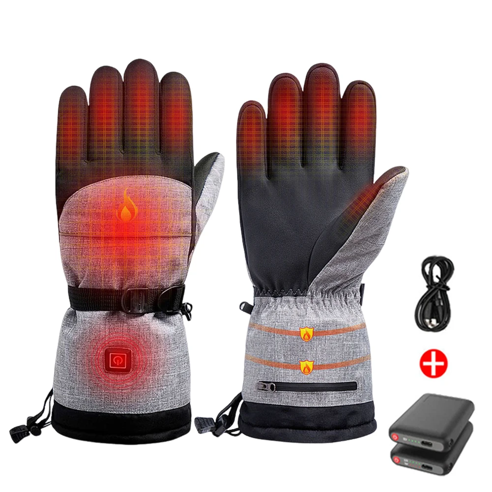 

1Pair Hiking Skiing Heating Gloves Thermal Electric Heated Gloves Waterproof for Outdoor Climbing Hiking Skiing Cycling