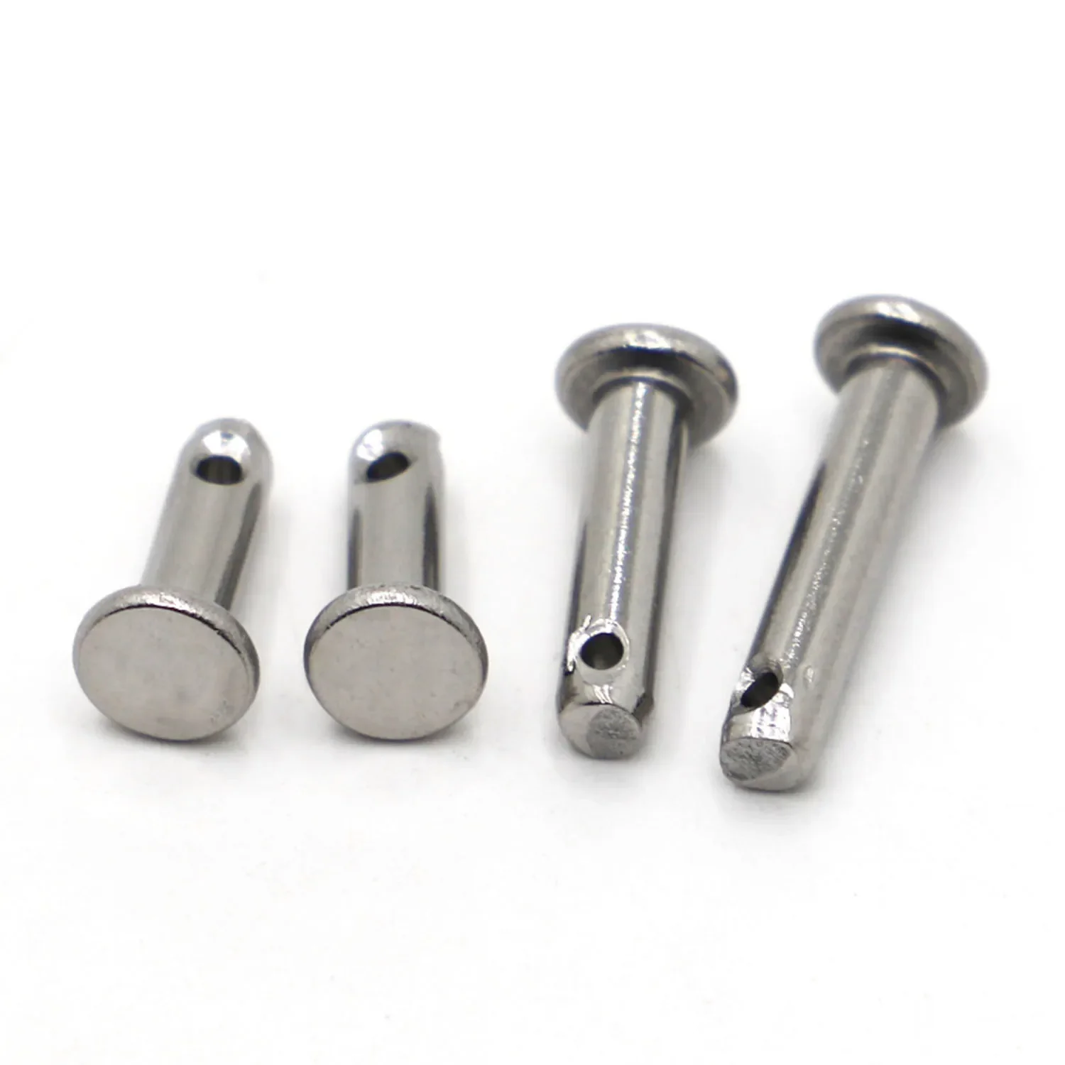 M3 M4 M5 M6 M8 M10 M12 304 A2-70 Stainless Steel Axis Pin Flat Head Cylindrical Pin with Hole GB882 Dowel Pin Roll